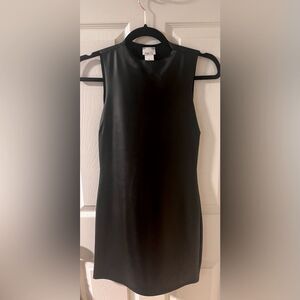 Faux leather dress